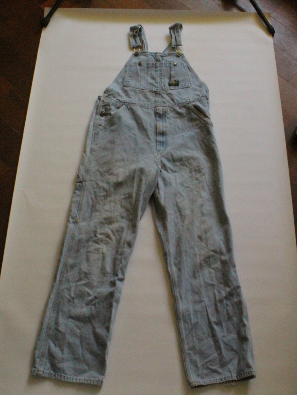 VTG Blue Oshkosh Denim Overalls Sanforized 33x30 Full Bib